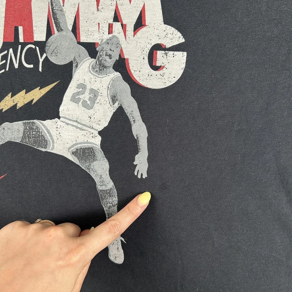 Jordan Shirt Mens XL Black Jamming Frequency Air Jordan 23 Nike Graphic Tee